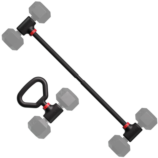 Adjustable Dumbbell Converter to Barbell and Kettlebell Set, Home Fitness Attachment with 200 lb Capacity for Weight Lifting