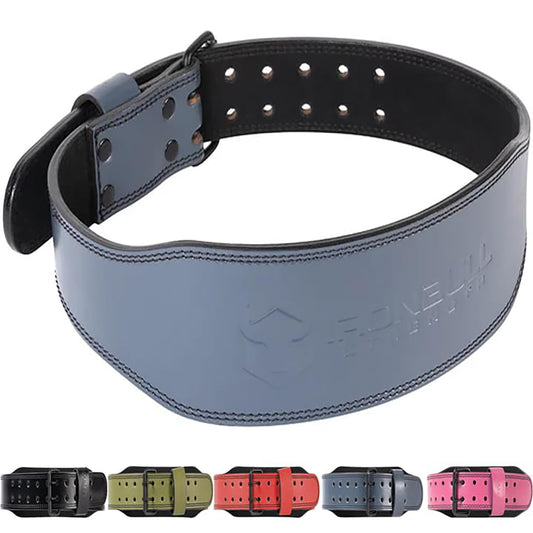 7mm Leather Weight Lifting Belt, 4" to 2" Tapered Premium Belt for Olympic Lifting, Powerlifting, Cross Training, and Gym Workouts for Men and Women