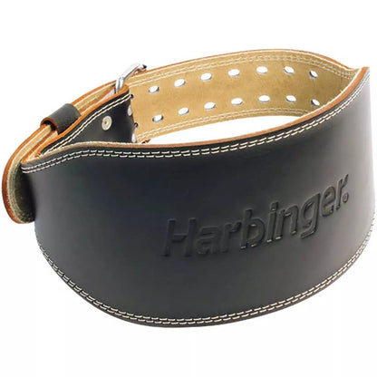 Padded Leather Weightlifting Belt, 4" or 6" Wide with Suede Lining & Foam Cushioning, Heavy-Duty Dual Prong Steel Buckle for Lifting Support