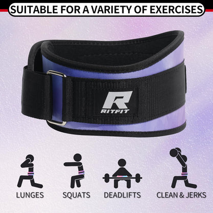 Weight Lifting Belt for Men and Women, 6-Inch Black/Camouflage Belt for Squats, Lunges, Deadlifts, and Thrusters