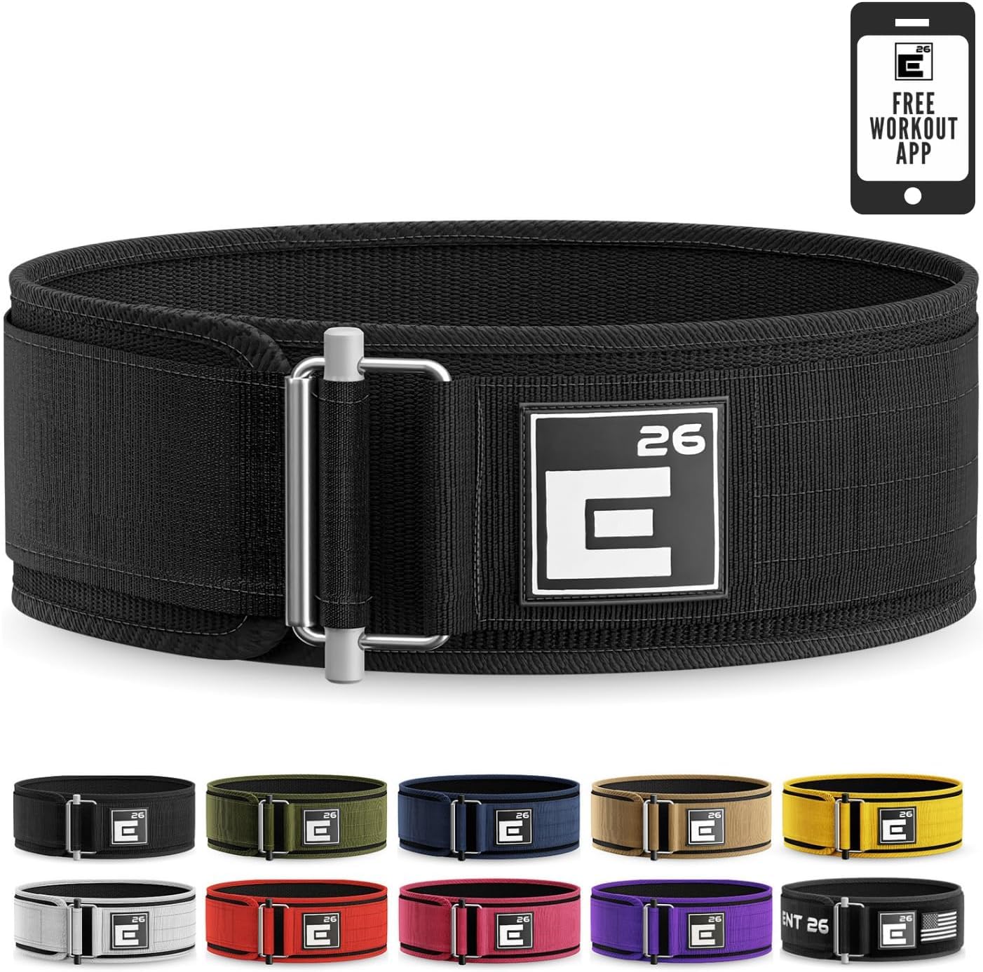 Self-Locking Weight Lifting Belt, Premium Support Belt for Functional Fitness, Olympic Lifting, Deadlifts, Men and Women