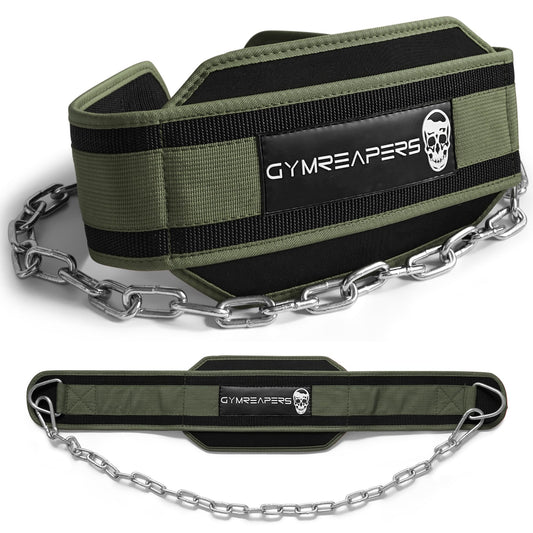 Dip Belt with Heavy Duty Steel Chain for Weightlifting, Pull Ups, and Dips, Adjustable Weight Training Belt