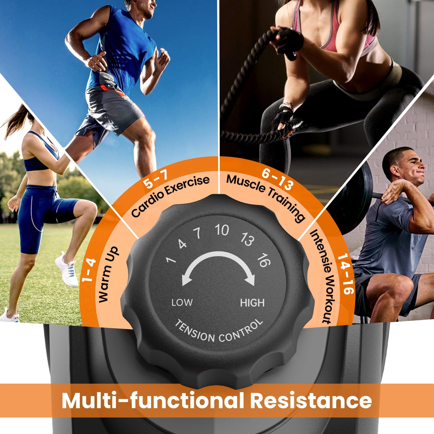 **Recumbent Exercise Bike for Home Use – Quiet Stationary Bike for Adults & Seniors, 16-Level Magnetic Resistance, Adjustable Seat, 400LB Capacity, with Pulse Sensors & LCD Display for Tracking Fitness Progress**