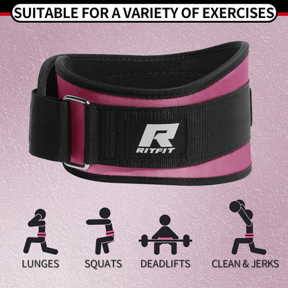 Weight Lifting Belt for Men and Women, 6-Inch Black/Camouflage Belt for Squats, Lunges, Deadlifts, and Thrusters