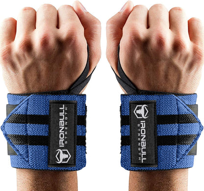 18" Weightlifting Wrist Wraps, USPA & IPL Approved, Premium Straps with Thumb Loop for Bench, Powerlifting, Curls, and Dips, Men and Women