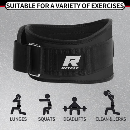 Weight Lifting Belt for Men and Women, 6-Inch Black/Camouflage Belt for Squats, Lunges, Deadlifts, and Thrusters
