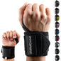 18" Wrist Wraps for Weightlifting, Heavy-Duty Support for Gym, Bench Press, and Pushups, Pair for Men and Women, Black