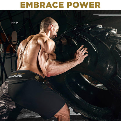 Leather Weight Lifting Belt for Men and Women, 4"–6" Padded Lumbar Support with 10 Adjustable Holes for Deadlifts, Squats, and Strength Training